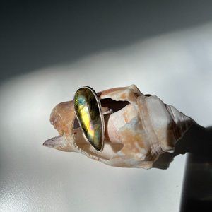 Gorgeous Ring  Genuine Natural Labradorite  Size 7